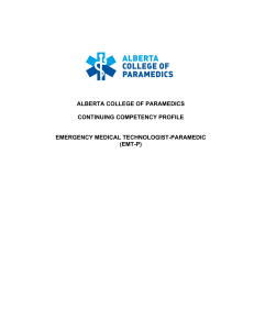EMT-P - Alberta College of Paramedics