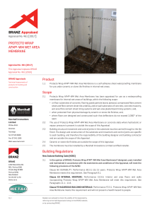 Protecto Wrap AFM®-WM Wet Area Membrane