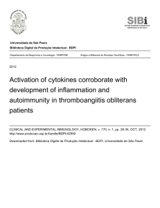 Activation of cytokines corroborate with development of