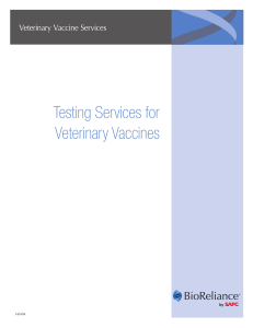 Testing Services for Veterinary Vaccines - Sigma