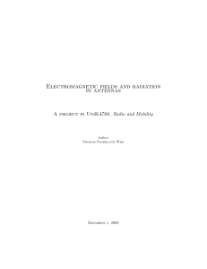 Electromagnetic fields and radiation in Antennas ()