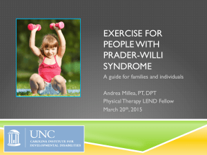 exercise for people with prader-willi syndrome