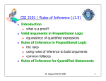 CSI 2101 / Rules of Inference (§1.5)