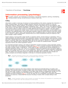 McGraw-Hill AccessScience: Information processing (psychology)