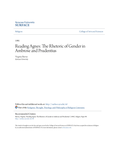 Reading Agnes: The Rhetoric of Gender in Ambrose and Prudentius