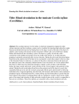 Title: Blood circulation in the tunicate Corella inflata