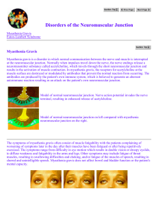 Disorders of the Neuromuscular Junction