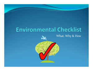 Environmental Checklist
