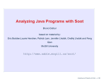 Analyzing Java Programs with Soot