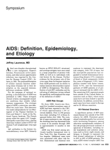 AIDS: Definition, Epidemiology, and Etiology