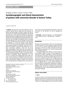 Sociodemographic and clinical characteristics of patients with