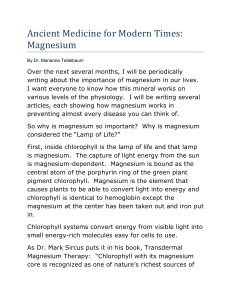 Article On Thyroid And Magnesium Deficiency