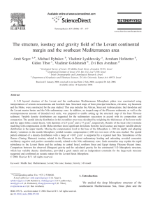 The structure, isostasy and gravity field of the Levant continental