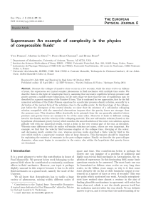 Supernovae: An example of complexity in the physics of