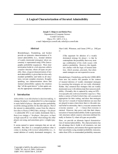 A logical characterization of iterated admissibility