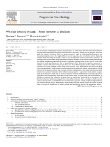 Whisker sensory system – From receptor to decision