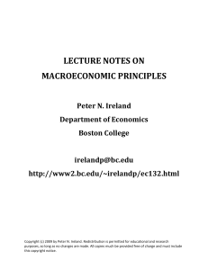 Lecture Notes on Macroeconomic Principles