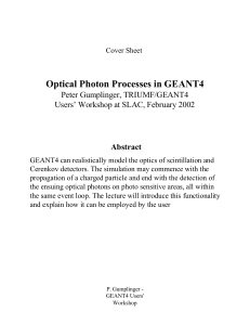 Optical Photon Processes in GEANT4