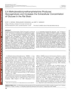 3,4-Methylenedioxymethamphetamine Produces Glycogenolysis