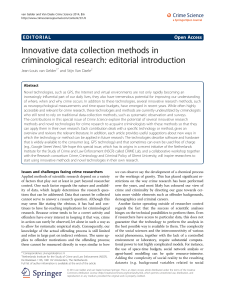 Innovative data collection methods in criminological research