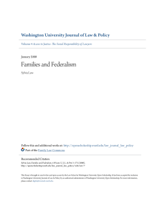 Families and Federalism - Washington University Open Scholarship