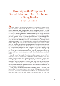 Diversity in theWeapons of Sexual Selection: Horn Evolution in