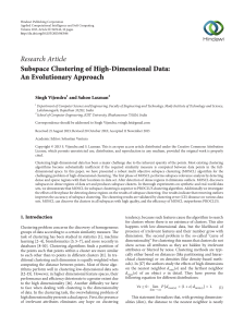Subspace Clustering of High-Dimensional Data: An Evolutionary