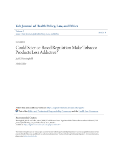 Could Science-Based Regulation Make Tobacco Products Less