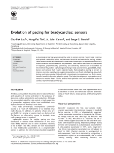 Evolution of pacing for bradycardias: sensors