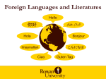 Foreign Languages and Literatures