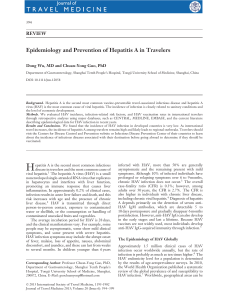 Epidemiology and Prevention of Hepatitis A in Travelers