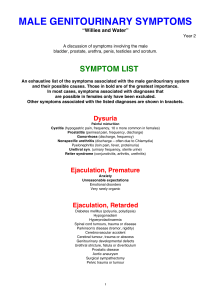 male genitourinary symptoms