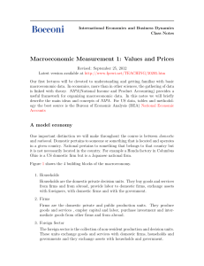 Macroeconomic Measurement 1: Values and Prices