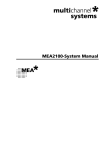 MEA2100-System Manual - Multichannel Systems