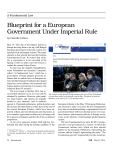 Blueprint for a European Government Under Imperial Rule
