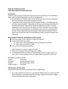 Molecular Modeling Activity Lipids (Saturated and Unsaturated Fats
