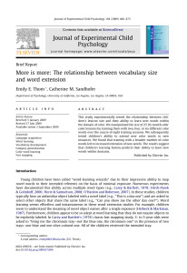 More is more: The relationship between vocabulary size and word