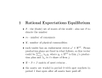 1 Rational Expectations Equilibrium