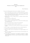 Questions Stochastic Control with Financial Applications