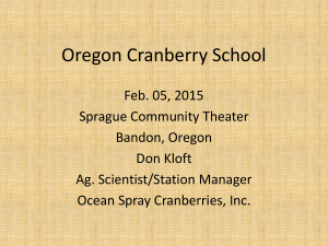 Monocot - Oregon Cranberry Growers Association