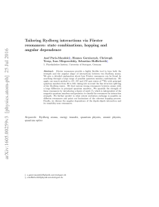 Tailoring Rydberg interactions via F\" orster resonances: state