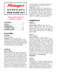 WATER PLANTS