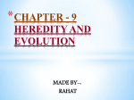 CHAPTER - 9 HEREDITY AND EVOLUTION