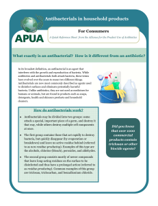 Antibacterials in household products