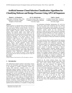 Artificial Immune Clonal Selection Classification Algorithms for