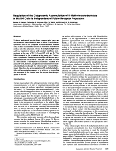 Regulation of the cytoplasmic accumulation of 5