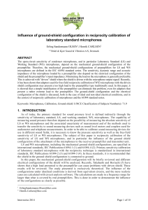 Influence of ground-shield configuration in reciprocity calibration of