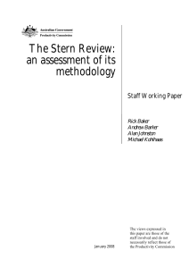The Stern Review - Productivity Commission