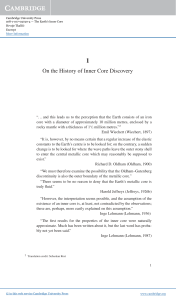 On the History of Inner Core Discovery - Beck-Shop