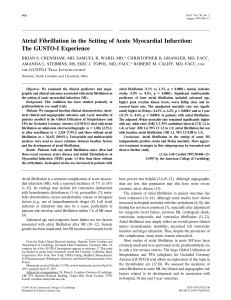 Atrial Fibrillation in the Setting of Acute Myocardial Infarction